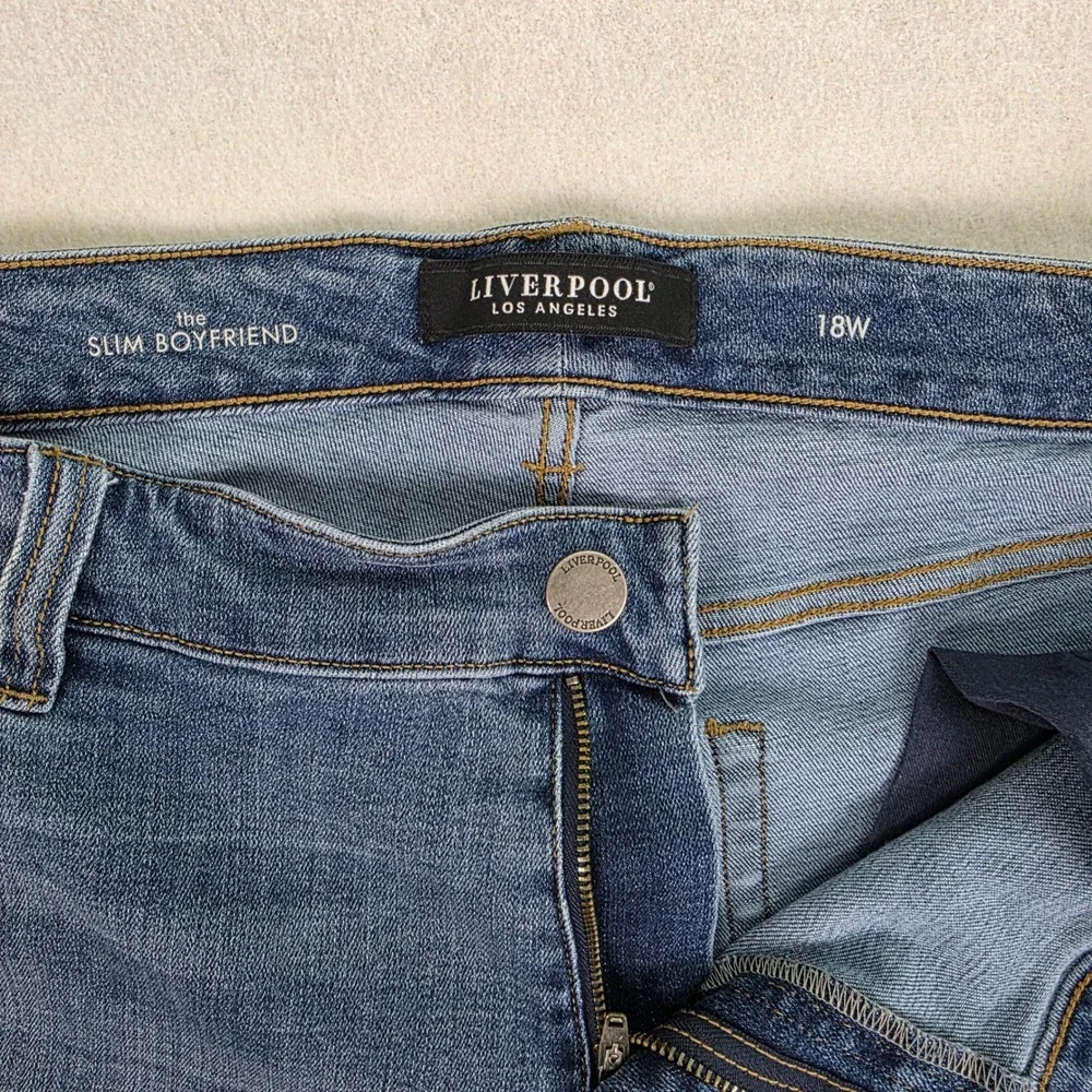 Liverpool Los Angeles‎ Slim Boyfriend Jeans 18W Conway Blue LY5057CH4 Womens